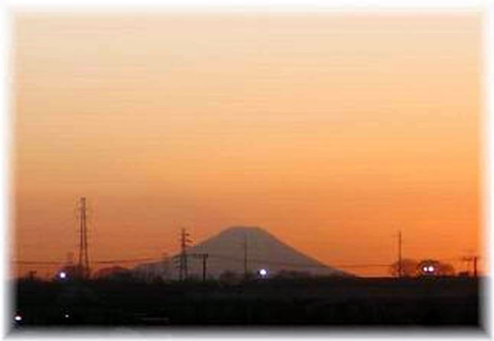 富士山のシルエット